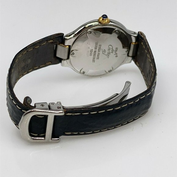 CARTIER BLACK 18K GOLD LADIES WATCH WITH PAPERS!!! main image 5